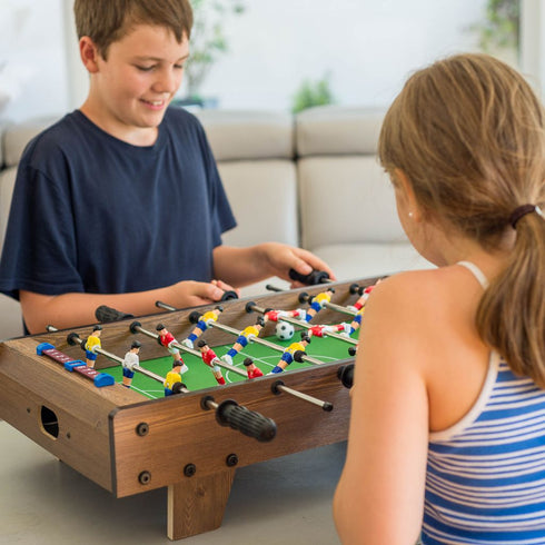 27" Table Football Game - Dark Brown
